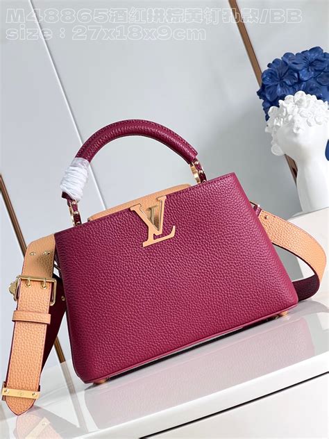 burgundy red lv